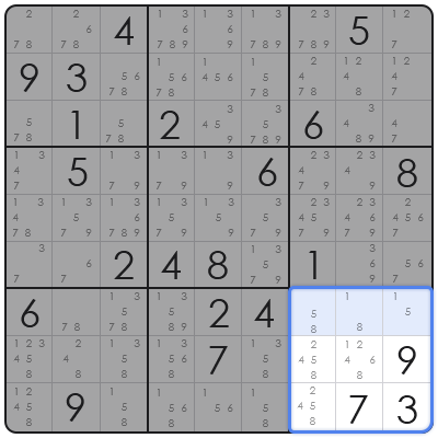 sudoku with candidate mode